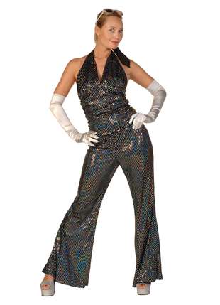 Disco glitter broek en glitter top